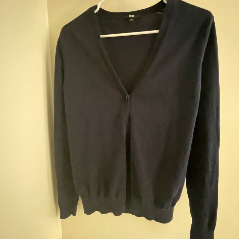 Navy Cardigan Sweater